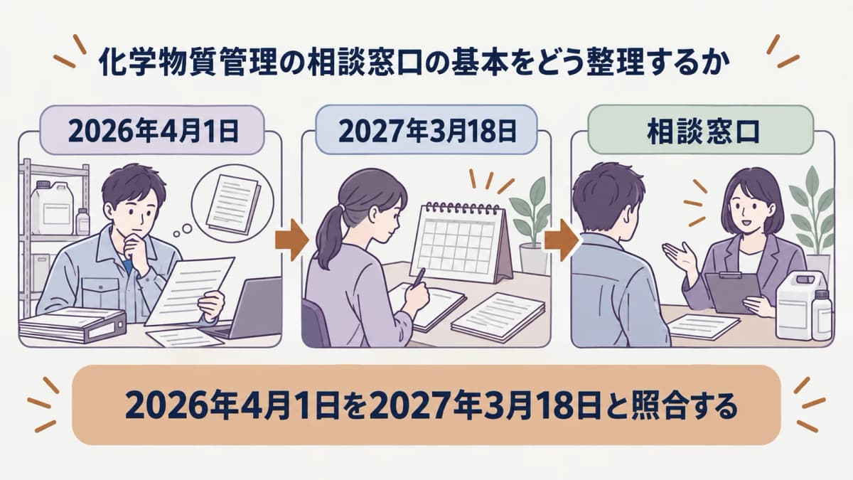 相談内容と確認先を分ける早見表