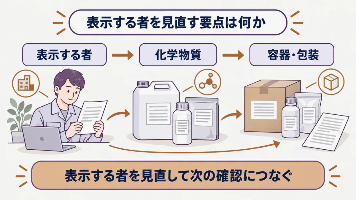個別ラベルの確認前にそろえる資料