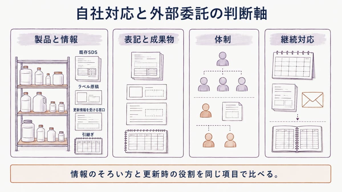 自社対応と外部委託を比べる判断軸