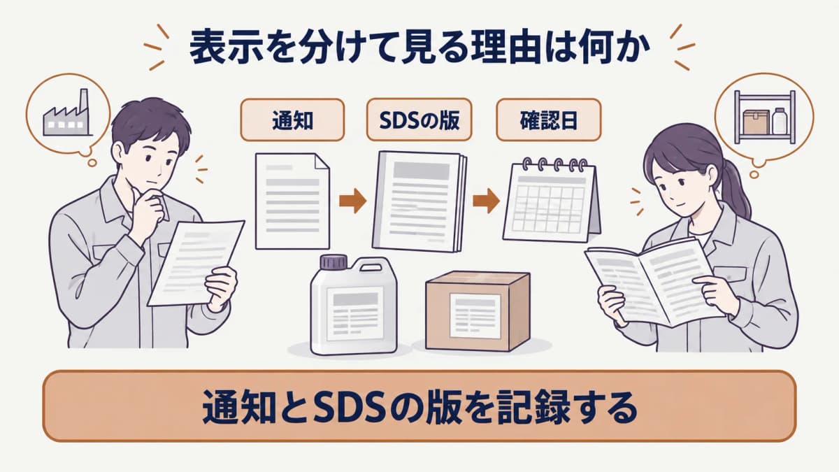 努力義務の通知で整理する情報
