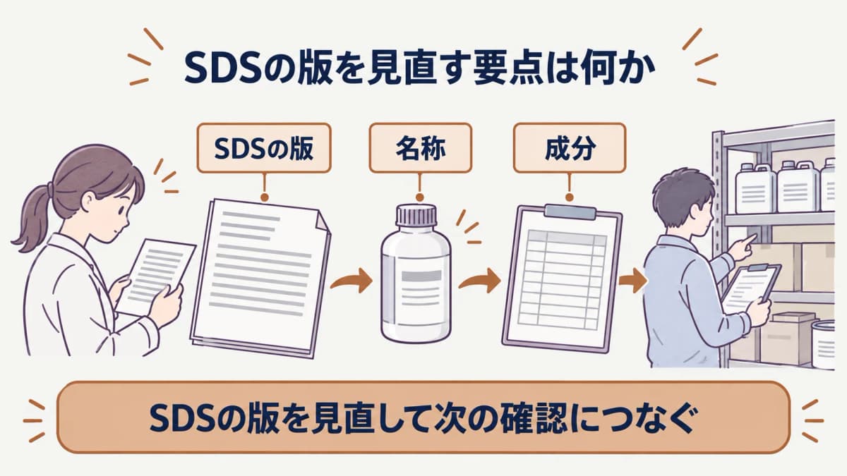 SDSの通知事項と確認記録を対応付ける